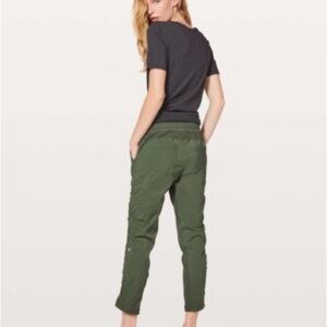 LULULEMON STREET TO STUDIO PANT II UNLINED 28" BARRACKS GREEN